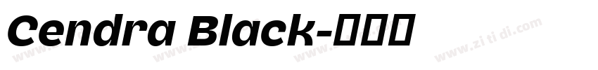 Cendra Black字体转换